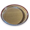 Plat en verre émaillé rose