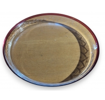 Plat en verre émaillé rose