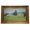 Tableau \"Ferme du Jura\" signé F. JAQUES 07