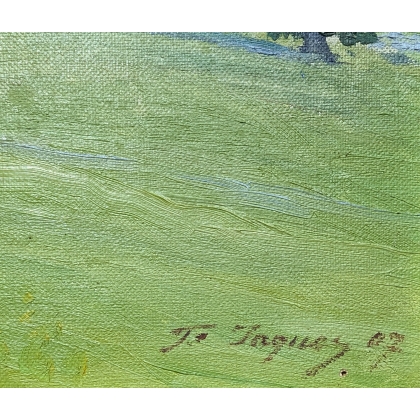 Tableau \"Ferme du Jura\" signé F. JAQUES 07
