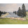 Tableau \"Ferme du Jura\" signé F. JAQUES 07