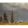 Tableau \"A la Creusaz\" signé H.E. BERCHER