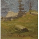 Tableau "A la Creusaz" signé H.E. BERCHER