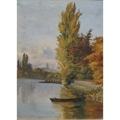 Tableau \"Bord de rivière\"