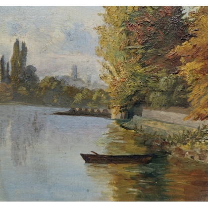 Tableau \"Bord de rivière\"