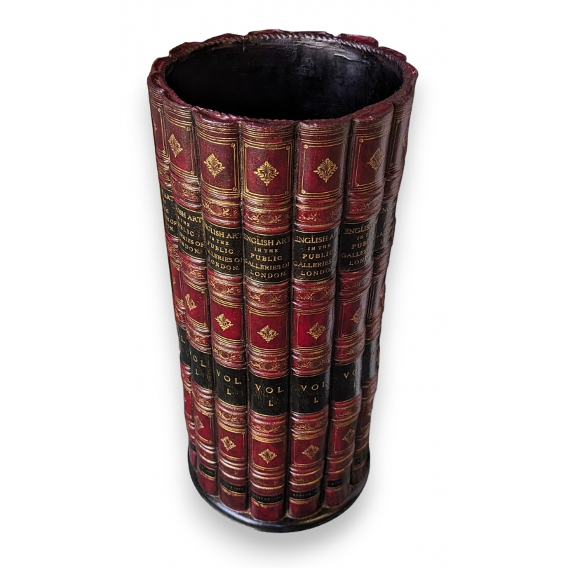 Porte-parapluie \"Faux-livres\" rouge