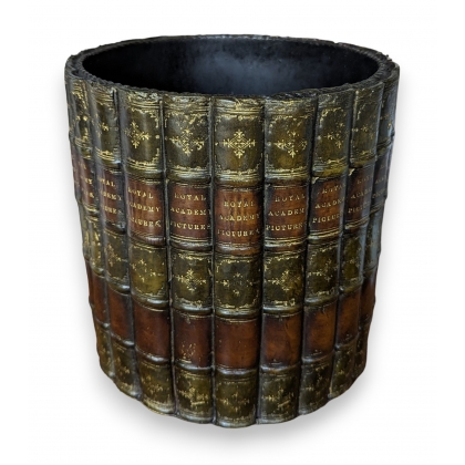 Corbeille à papier \"Faux-livres\" vert