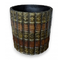 Corbeille à papier "Faux-livres" vert