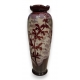 Grand vase Fleurs rouge signé GALLÉ