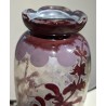 Large red ‘Fleurs’ vase, signed GALLÉ