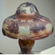 Lampe en verre Cygnes signée DE VEZ