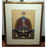 Paire de peintures sur soie \"Dignitaires\"
