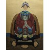 Paire de peintures sur soie \"Dignitaires\"
