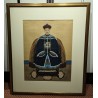 Paire de peintures sur soie \"Dignitaires\"