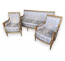 Salon style Louis XVI en bois doré