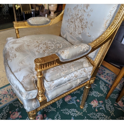 Salon style Louis XVI en bois doré
