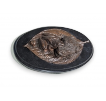 Sculpture en cuivre repoussé Grenouille et crapaud