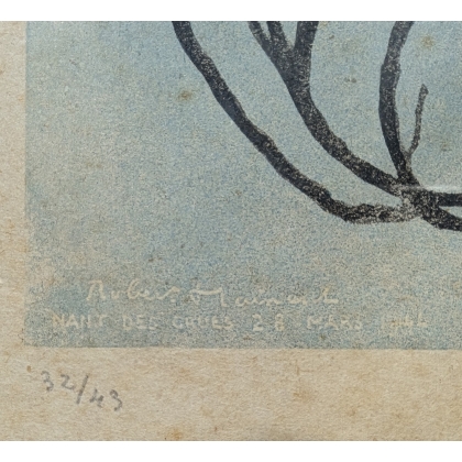 Gravure "Bouvreuils" signé Robert HAINARD