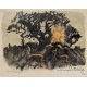 Gravure "Biche et faon" signé Robert HAINARD