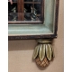 Miroir style Louis XVI polychrome verre