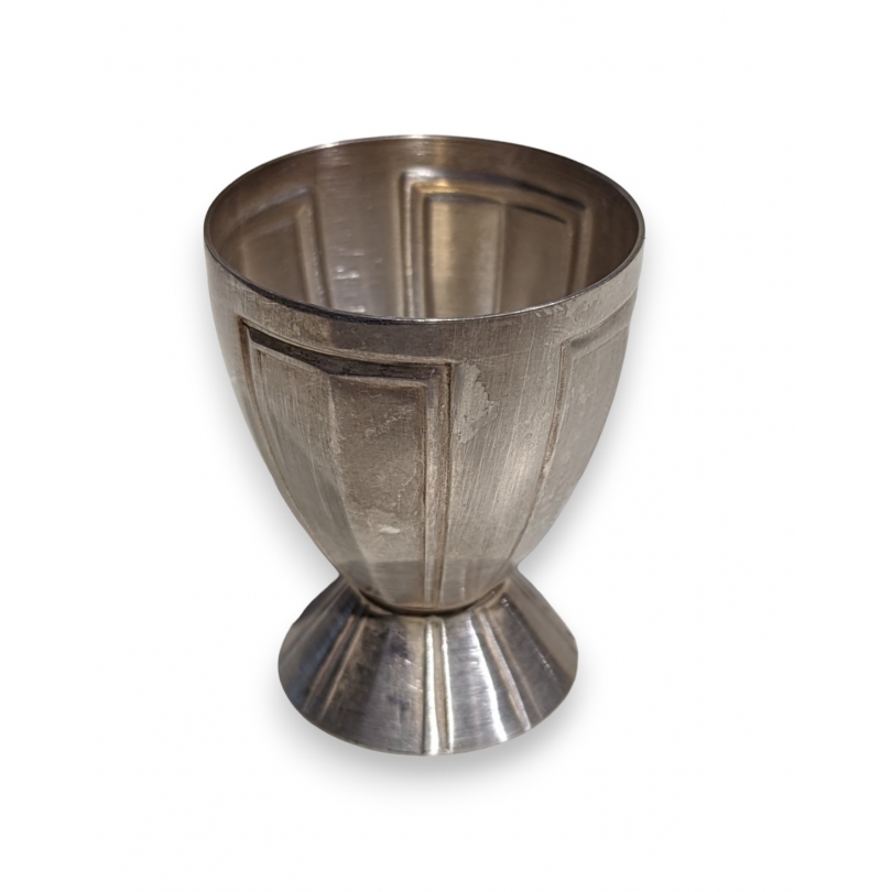 Coquetier Art-Déco en métal argenté GALLIA