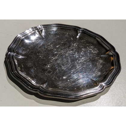 Petit plat festonné en argent JEZLER