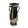 Vase avec anses en verre de Saint-Prex argenté