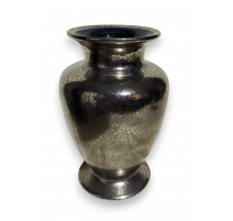 Vase en verre de Saint-Prex argenté