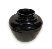 Vase en verre de Saint-Prex noir