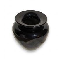 Vase en verre de Saint-Prex noir