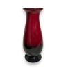 Red and black Saint-Prex glass vase