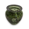 Vase en verre de Saint-Prex overlay argent