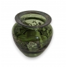 Vase en verre de Saint-Prex overlay argent