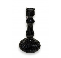 Bougeoir de Saint-Prex verre noir