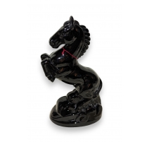 Cheval en verre noir de Saint-Prex