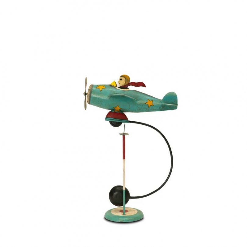 "Aviation Ace" pendulum clock made from painted sheet metal