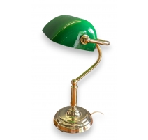 Lampe de banquier en laiton
