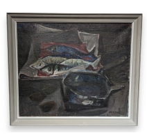 Tableau "Poissons" signé BODJOL