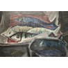 Tableau \"Poissons\" signé BODJOL