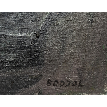 Tableau \"Poissons\" signé BODJOL
