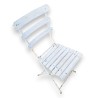 Paire de chaises en fer forgé et bois