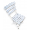 Paire de chaises en fer forgé et bois