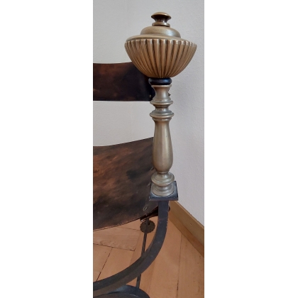 Fauteuil en fer forgé et bronze