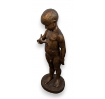 Plâtre "Enfant et lézard".