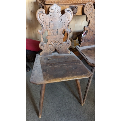 Escabelle chair dated 1764. At  Moinat SA  – Antiques and home décor
