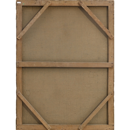 Tableau \"Officier de Lancier\" signé Ernest MEISTER