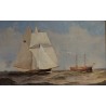 Paintings | Oil on cardboard "Seascape" Moinat SA  - Antiques and home décor