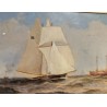 Paintings | Oil on cardboard "Seascape" Moinat SA  - Antiques and home décor