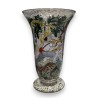 Chasse enamelled glass vase, signed CIRERA