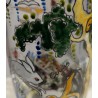 Chasse enamelled glass vase, signed CIRERA